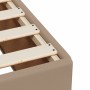 Estructura cama sin colchón cuero sintético capuchino 120x200cm