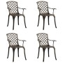 Sillas de jardín 4 unidades aluminio fundido bronce de vidaXL, Sillas de jardín - Ref: Foro24-315571, Precio: 418,15 €