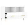 Glänzend weißer Sperrholz-TV-Schrank 80x36x50 cm von vidaXL, TV-Möbel - Ref: Foro24-828958, Preis: 47,84 €, Rabatt: %