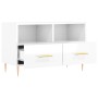 Glänzend weißer Sperrholz-TV-Schrank 80x36x50 cm von vidaXL, TV-Möbel - Ref: Foro24-828958, Preis: 47,84 €, Rabatt: %