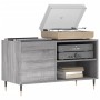 Sonoma gray engineered wood record cabinet 85x38x48 cm by vidaXL, CD and DVD storage - Ref: Foro24-831698, Price: 45,45 €, Di...