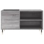 Sonoma gray engineered wood record cabinet 85x38x48 cm by vidaXL, CD and DVD storage - Ref: Foro24-831698, Price: 45,45 €, Di...