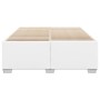 Estructura de cama sin colchón cuero sintético blanco 140x190cm