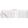 Cerca de alambre con brida gris antracita 1,6x25 m