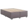 Estructura de cama sin colchón cuero sintético gris 140x200 cm