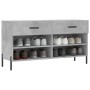 Holzwerkstoff Schuhbank grauer Beton 102x35x55 cm von vidaXL, Schuhregale und Schuhorganisatoren - Ref: Foro24-829752, Preis:...