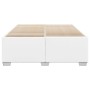 Estructura de cama sin colchón cuero sintético blanco 160x200cm