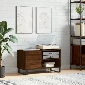 Engineered wood record cabinet in brown oak, 85x38x48 cm by vidaXL, CD and DVD storage - Ref: Foro24-831715, Price: 58,87 €, ...