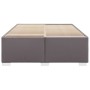 Estructura de cama sin colchón cuero sintético gris 160x200 cm