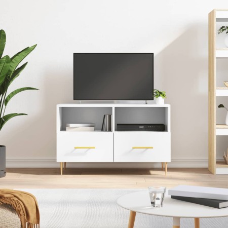 Weißer TV-Schrank aus Sperrholz, 80 x 36 x 50 cm von vidaXL, TV-Möbel - Ref: Foro24-828956, Preis: 52,93 €, Rabatt: %