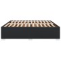 Estructura de cama sin colchón cuero sintético negro 180x200 cm
