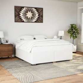 Estructura de cama sin colchón cuero sintético blanco 180x200cm en Camas y somieres | Comprar online en Foro24