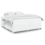 Estructura de cama sin colchón cuero sintético blanco 180x200cm