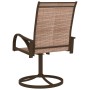 Sillas giratorias de jardín 2 uds textilene y acero marrón de vidaXL, Sillas de jardín - Ref: Foro24-312278, Precio: 191,05 €...