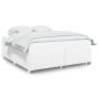 Estructura de cama sin colchón cuero sintético blanco 200x200cm