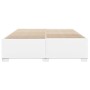 Estructura de cama sin colchón cuero sintético blanco 200x200cm