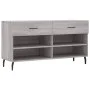 Sonoma graue Schuhbank aus Holzwerkstoff, 102 x 35 x 55 cm von vidaXL, Schuhregale und Schuhorganisatoren - Ref: Foro24-82976...