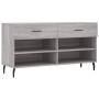 Sonoma gray engineered wood shoe bench 102x35x55 cm by vidaXL, Shoe racks and shoe organizers - Ref: Foro24-829762, Price: 59...