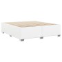 Estructura de cama sin colchón cuero sintético blanco 200x200cm