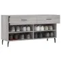 Sonoma graue Schuhbank aus Holzwerkstoff, 102 x 35 x 55 cm von vidaXL, Schuhregale und Schuhorganisatoren - Ref: Foro24-82976...