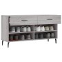 Sonoma gray engineered wood shoe bench 102x35x55 cm by vidaXL, Shoe racks and shoe organizers - Ref: Foro24-829762, Price: 59...
