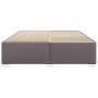 Estructura de cama sin colchón cuero sintético gris 200x200 cm