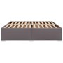 Estructura de cama sin colchón cuero sintético gris 200x200 cm