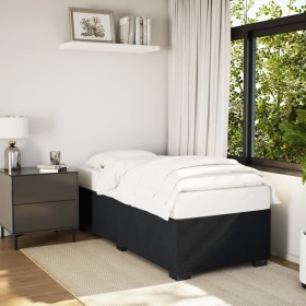 Estructura de cama sin colchón terciopelo negro 80x200 cm