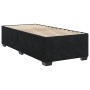 Estructura de cama sin colchón terciopelo negro 80x200 cm