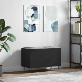 Mueble para discos madera contrachapada negro 74,5x38x48 cm de vidaXL, Almacenamiento para CD y DVD - Ref: Foro24-831725, Pre...