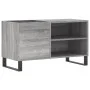 Sonoma gray engineered wood record cabinet 85x38x48 cm by vidaXL, CD and DVD storage - Ref: Foro24-831714, Price: 52,09 €, Di...