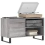 Sonoma gray engineered wood record cabinet 85x38x48 cm by vidaXL, CD and DVD storage - Ref: Foro24-831714, Price: 52,09 €, Di...