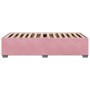 Estructura de cama sin colchón terciopelo rosa 80x200 cm