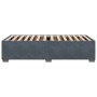 Estructura de cama sin colchón terciopelo gris oscuro 90x190 cm