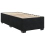 Estructura de cama sin colchón terciopelo negro 90x190 cm