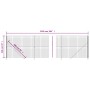 Cerca de alambre con brida gris antracita 2,2x25 m