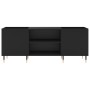 Schwarzer Plattenschrank aus Sperrholz, 121 x 38 x 48 cm von vidaXL, CD- und DVD-Speicher - Ref: Foro24-831669, Preis: 81,36 ...
