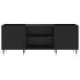 Schwarzer Plattenschrank aus Sperrholz, 121 x 38 x 48 cm von vidaXL, CD- und DVD-Speicher - Ref: Foro24-831669, Preis: 80,45 ...