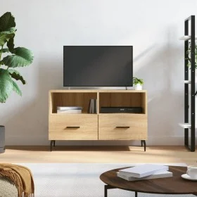 Smoked oak plywood TV cabinet 80x36x50 cm by vidaXL, TV Furniture - Ref: Foro24-828991, Price: 66,76 €, Discount: %