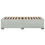 Estructura de cama sin colchón terciopelo gris claro 90x200 cm