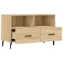 TV-Schrank aus geräuchertem Eichensperrholz, 80 x 36 x 50 cm von vidaXL, TV-Möbel - Ref: Foro24-828991, Preis: 66,76 €, Rabat...