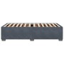 Estructura de cama sin colchón terciopelo gris oscuro 90x200 cm