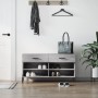 Sonoma gray engineered wood shoe bench 102x35x55 cm by vidaXL, Shoe racks and shoe organizers - Ref: Foro24-829754, Price: 60...