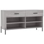Sonoma gray engineered wood shoe bench 102x35x55 cm by vidaXL, Shoe racks and shoe organizers - Ref: Foro24-829754, Price: 60...