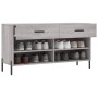 Sonoma gray engineered wood shoe bench 102x35x55 cm by vidaXL, Shoe racks and shoe organizers - Ref: Foro24-829754, Price: 60...