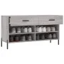 Sonoma gray engineered wood shoe bench 102x35x55 cm by vidaXL, Shoe racks and shoe organizers - Ref: Foro24-829754, Price: 59...