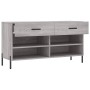 Sonoma gray engineered wood shoe bench 102x35x55 cm by vidaXL, Shoe racks and shoe organizers - Ref: Foro24-829754, Price: 60...
