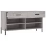 Sonoma gray engineered wood shoe bench 102x35x55 cm by vidaXL, Shoe racks and shoe organizers - Ref: Foro24-829754, Price: 59...