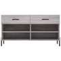 Sonoma gray engineered wood shoe bench 102x35x55 cm by vidaXL, Shoe racks and shoe organizers - Ref: Foro24-829754, Price: 60...