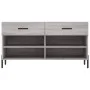 Sonoma gray engineered wood shoe bench 102x35x55 cm by vidaXL, Shoe racks and shoe organizers - Ref: Foro24-829754, Price: 59...
